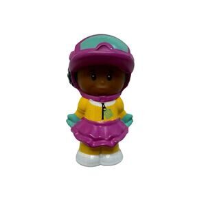FISHER-PRICE Little People Tessa Pink Yellow Snowboard Gear 2019 Brown Skin Hair
